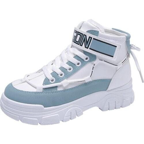 Womens High-top Sneakers Fashion Cotton Shoes Brand Platform Shoes 2021 Winter Pu Leather Warm Female Shoe Botas Invierno Mujer