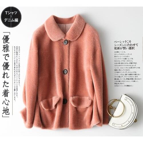 Shearling Sheep Real Fur Coat Autumn Winter Jacket Women Real Wool Coats and Jackets Women Clothes 2020 Abrigo Mujer MY s s
