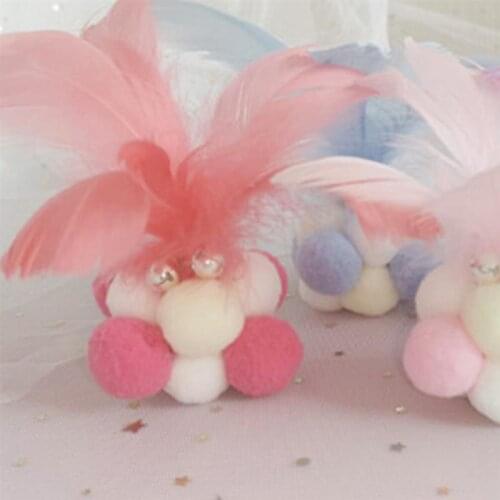 Dorakitten 1pc Cat Ball Toy Interactive Fake Feather Soft Cat Toy Cat Chew Toy Kitten Bell Toys Pet Supplies Cat Favors