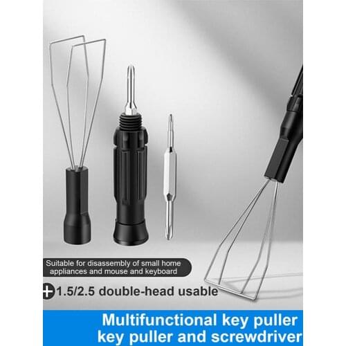 1PC Useful Keyboard Key Keycap Puller Remover With Unloading Steel Cleaning Tool Keycap Starter Keyboard Dust Cleaner Aid