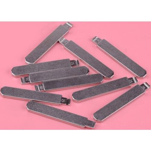 10pcs Blank Uncut Flip KD Remote Key Blade Type 25# Metal Silver Fit for Honda