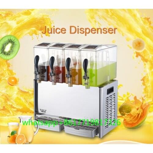 10L*4 Commercial Cold Drink dispenser 40L Juicer 4 cylinders beverage machine Spraying Juice container
