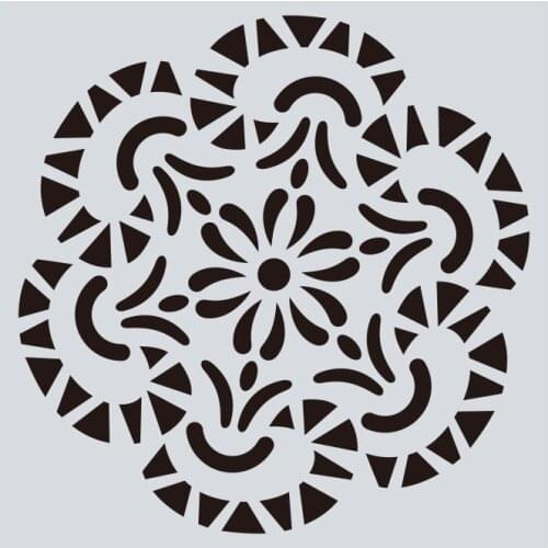 15*15 Mandala Layering Stencils Drawing Spray stencil DIY Scrapbook photo album Decorative Embossing DIY Card Crafts