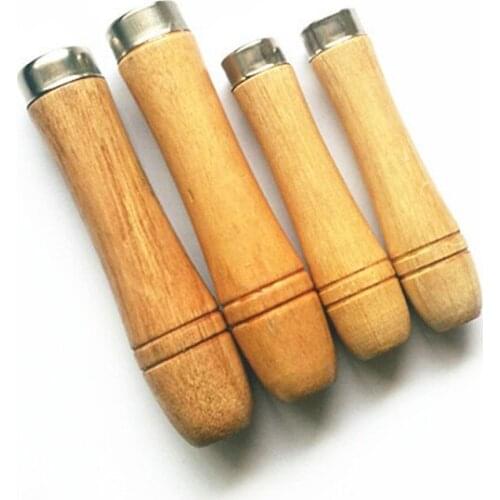 5PCS/lot Triangular File Wooden Handles For DIY Handmade Craft Replacement Tools Accessories