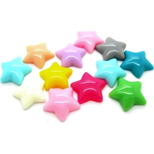 50Pcs Mixed NOT Hole 17X17mm Resin Loose Beads Flatback Cabochon Scrapbooking Jewelry Finding Making DIY Accessories