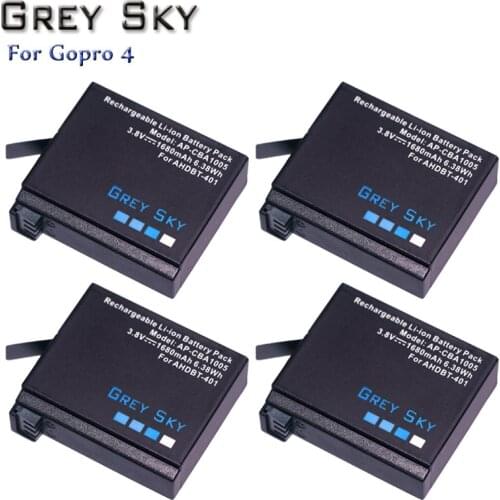 1680mAh hero4 Battery akku for Gopro Hero 4 Batteries Go Pro Hero4 bateria AHDBT 401 Action camera Accessories