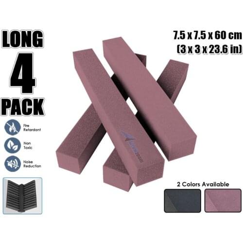 Arrowzoom Long Corner Bass Trap Edge Block Wall Studio Soundproofing Acoustic Foam Treatment 3" x 3" x 23.6"