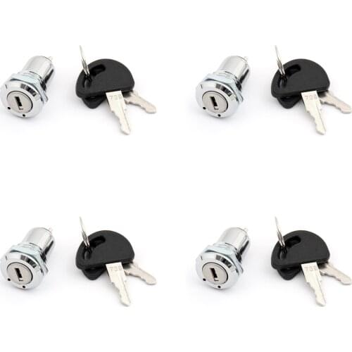 Artudatech 4Set D332 16mm Security Electronic Key Lock Switch On/Off 2 Positon With Key