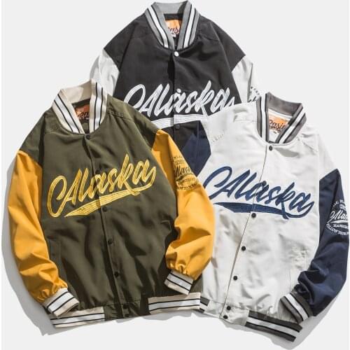 Baseball Jacket Men Hip Hop Coat Bomber Furry Patchwork Color Block Casual College Jacket Womens Harajuku Fashion Streetwear Men