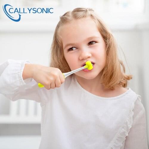 CALLYSONIC 3-Sided Silicone Nano Brush Kids Oral Care Safety Teeth Brush Oral Health Cleaner Dental Clean Toothbrush Children