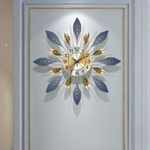 Gold Luxury Wall Clock Silent Oversized Creative Modern Design Wall Clock Fashion Novelty Relojes De Pared Home Decor DE50ZB