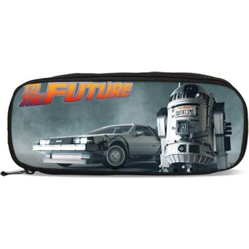 Back To The Future Printing Pencil Case Children Student Pencilcase Boys Casual Organizer Walltes Pen Box Large Kid School Purse