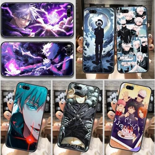 Satoru Gojo Jujutsu Kaisen Anime Phone Case For Xiaomi Mi Note 8 9 10 11 9T 10T A3 Lite Pro Ultra black silicone coque pretty