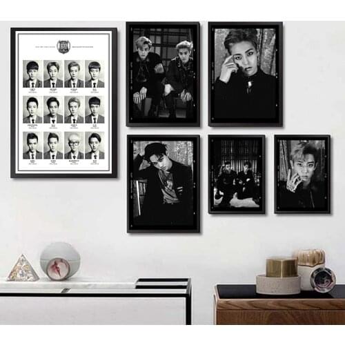 EXO Posters Wall Posters Clear Image Livingroom Decoration Bar Paper Prints Home Art