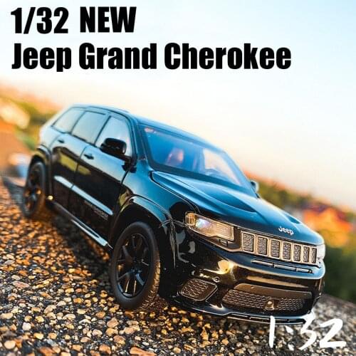 1/32 Jeep Grand Cherokee Trackhawk Toy Vehicles Alloy Car With Sound Light Model Toys Kids Vehicle Gift Collection Free Shipping