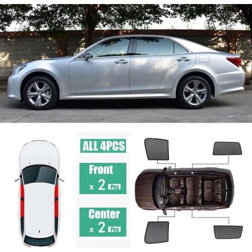 Side Windows Magnetic Sun Shade UV Protection Ray Blocking Mesh Visor Fit For Toyota Crown 2015-2018