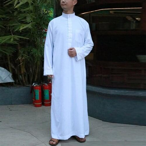 Muslim Robe Arab Men Thobe Prayer Ramadan Costumes White Arabic Pakistan Saudi UAE Turkey Abaya Male Kaftan Islamic Clothing
