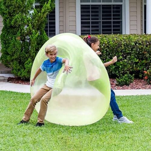 Adult & Children 35-120cm Inflatable Beach Oversized Toy Ball TPR Transparent Bubble Ball Filled with Water Balloon Party Ball