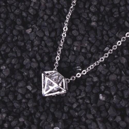 2016new High quality silver jewellery womens trendy Rhinestone Pendant necklace & Birthday gifts for girlfriend