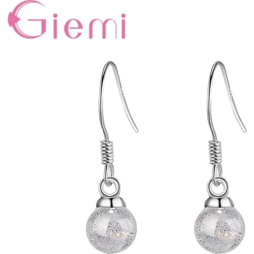 Charming High Quality Luxury Hot Sale 925 Sterling Silver Drop Earrings For Women Fashion Wedding Gift Jewelry