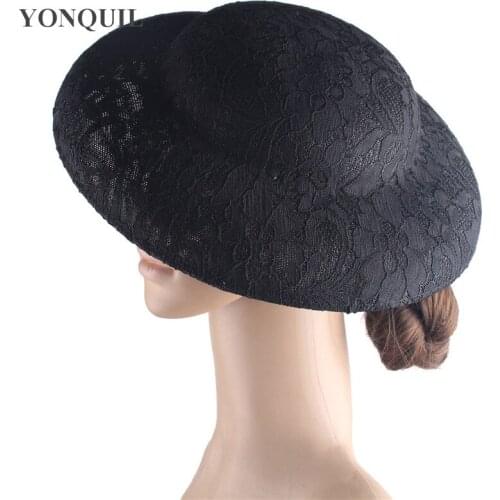 Sold Color Sinamay Fascinator Bases 30 CM Make For Women Wedding DIY Hair Accessories Lace Headpiece Fedora Caps 6 PCS/Lot