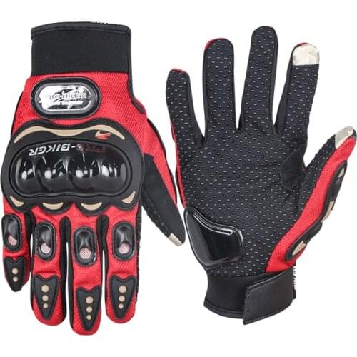Free shipping PRO-biker knight finger gloves racing motorcycle cross-country full mittens air hockey protection