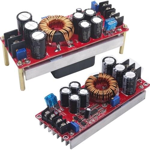 1PCS 1200W 20A DC Converter Boost Step-up Power Supply Module IN 8-60V OUT 12-83V With the fan