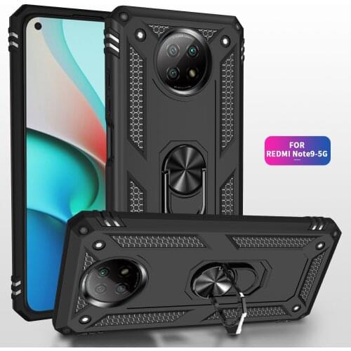 For Xiaomi Redmi Note 9T Shockproof Case for Redmi Note9T Armor Rugged Military Protective Magnet Car Holder Phone Cover