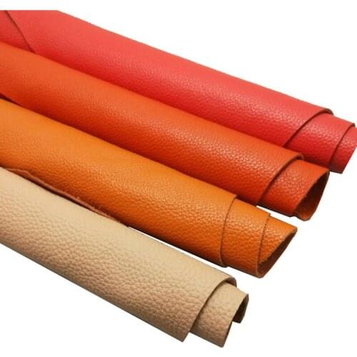 Pink Top Layer Cowhide Pink Leather Rose red Cowhide Orange Leather Fabric Whole Cowhide Cut