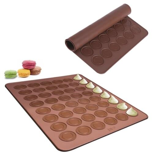 Macaron Silicone Placemat Baking Mat 30/48 Holes Non-stick DIYMacaroon Dessert Cake Mold Oven Baking Pad Kitchen Accessories
