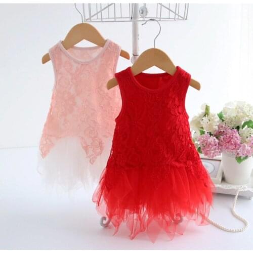 Summer Baby Party Dress For Girls Lace Flower Wedding Kids Tutu Dresses Children Princess Party Dresses 0-2 years Sundress Kids