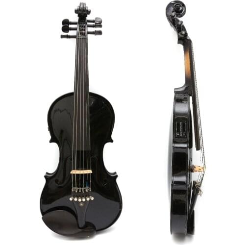 High Quality 4/4 6string Violin Solid Maple Spruce ebony Fittings Free Black Violin Case Bow