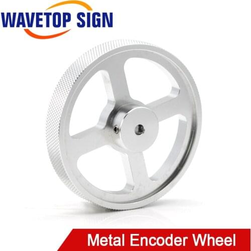 WaveTopSign Metal Aluminum alloy Embossed Synchronous Encoder Wheel Inner Hole 6mm Circumference 200/250/300mm Width 15mm
