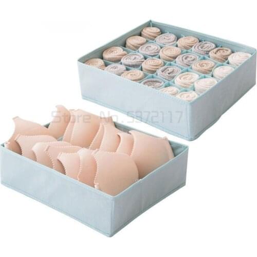 Household fabric underwear storage box drawer partition lattice underwear socks household wardrobe bra finishing lattice