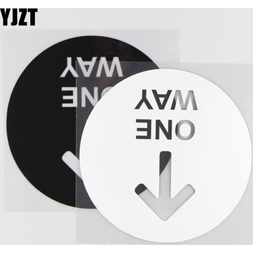 YJZT 15.3CM*15.3CM One Way Funny Vinyl Decal Bumper Window Drift Car Sticker Black/Silver 4A-0166