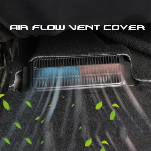 2pcs Car Air Outlet Cover For Tesla Model 3 2017-2020 Under Seat Air Vent Anti-blocking Dust Cover Accessories