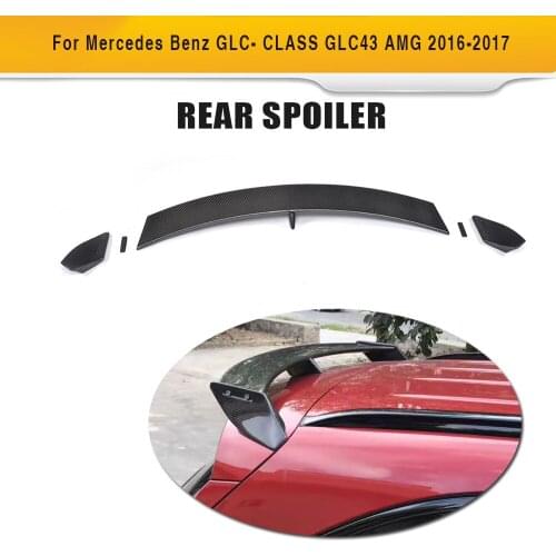 GLC Class Carbon Fiber Car Rear Roof Spoiler Wing for Mercedes Benz X253 GLC43 AMG 2016-2019 Rear Window Lip Sticker Car Styling