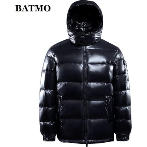 BATMO 2020 new arrival winter 90% white duck down hooded jackets men,mens winter down jackets ,plus-size S-7XL R103
