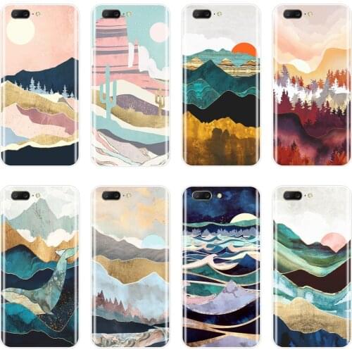 Art Mountain Moon Phone Case For OnePlus 7 7 Pro 6 6T 5 5T 3 3T Silicone Soft Back Cover For One Plus 7 7 Pro 6 6T 5 5T 3 3T