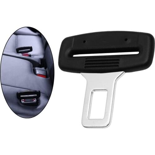 Black Car Seat Safety Belt Buckle Seatbelt Clip Metal Tongue Anti-rust