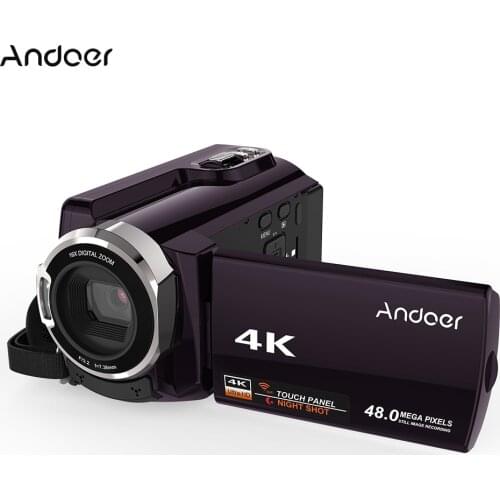 Andoer HDV-534K 4K WiFi Digital Video Camera 1080P Novatek 96660 Chip Camera 3in Touchscreen with IR Infrared Night Sight