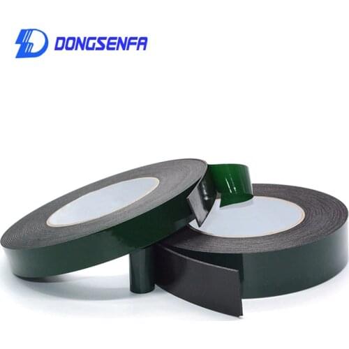 DONGSENFA 10M/Roll 1mm Thick Strong Adhesive Black Foam Tape for Cell Phone Repair Gasket Screen PCB Dust Proof
