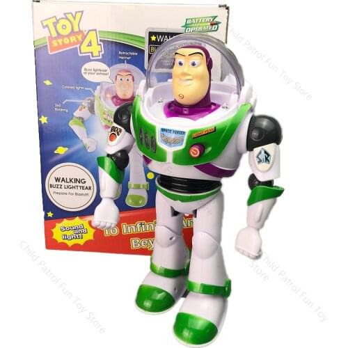 Disney Genuine Electric Juguete Toy Story 4 Buzz Lightyear With music light Action Figure Toys & Hobbies for Children Gift A102