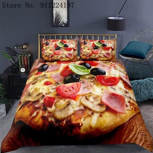 Food Series Duvet Cover Set Pepper Cake Printing Bedding Set King Queen Size Kids Adult 3D Bed Cover High Quality Single Double