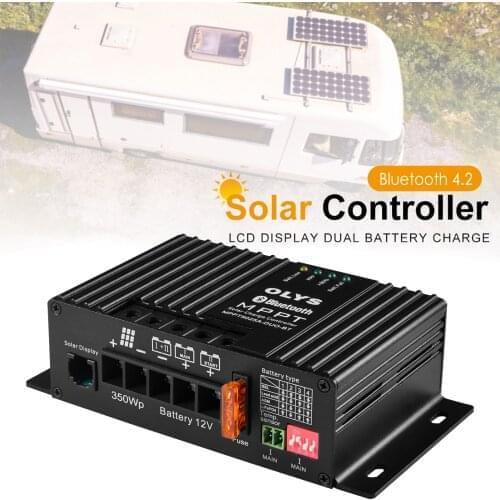 25A 12V Solar Charger Controller With 4.2 Bluetooth Module Dual Charging BT10 MPPT Solar Regulator Drop Shipping Wholesale