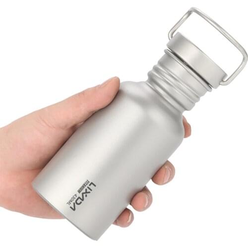 Lixada 430ml Leakproof Titanium Bottle Ultralight Outdoor Camping Cycling Hiking Sports Water Bottle running bottle