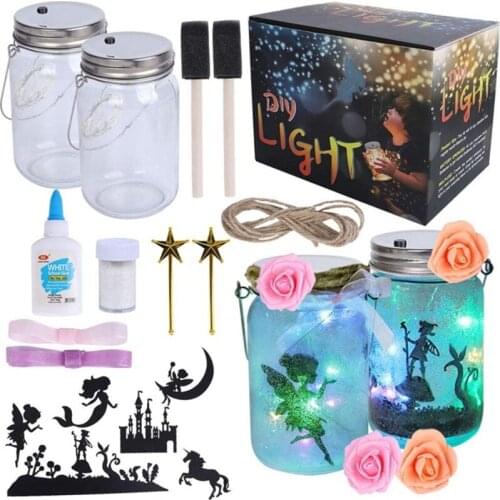 Girl Elf Craft Kit-Fun DIY Art and Craft Project for Kids-Make Your Own Elf in a Jar-Great Gift for Art Deco Projects