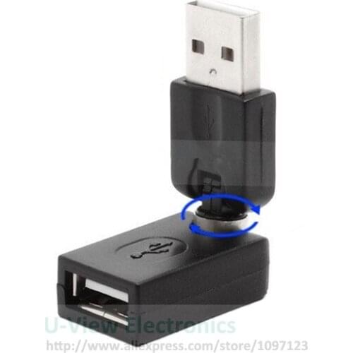 NCHTEK Flex USB Male to Female 90 180 360 Degree Rotating Swivel Twist Extension Adapter/Free Shipping/2PCS