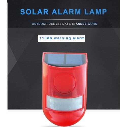 Solar alarm human body induction LED sound and light alarm light security anti-theft animal drive outdoor waterproof