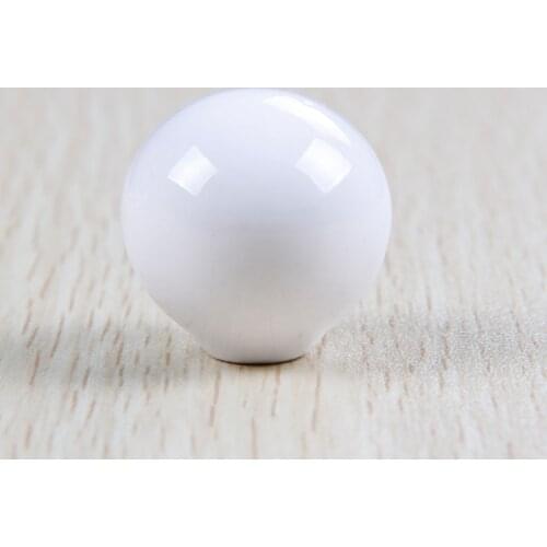 Modern Ball Ceramic Furniture Door Knobs Handle Cabinet Drawer Cupboard Kitchen Pull Handle White